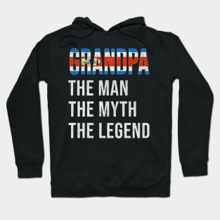 Grand Father Costa Rican Grandpa The Man The Myth The Legend - Gift for Costa Rican Dad With Roots From  Costa Rica Hoodie